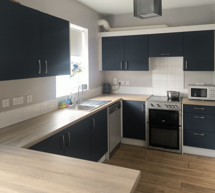 Kitchen after vinyl wrapping