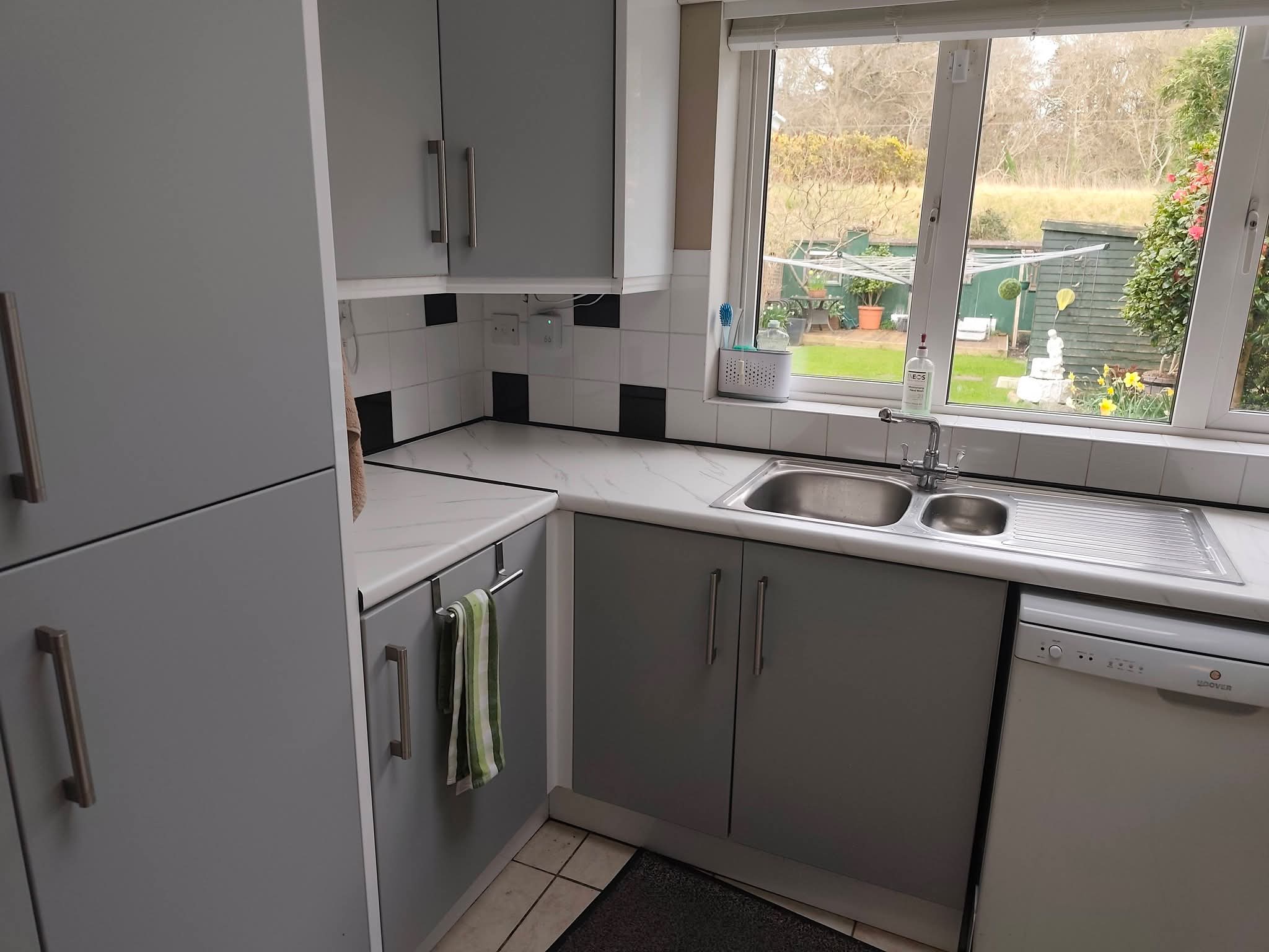 Light modern kitchen after wrap